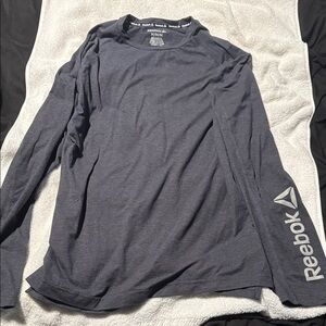 Reebok Men's Charcoal Long Sleeve Tee